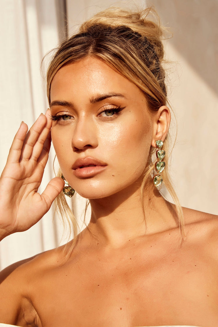 Days Of Love Earrings - Green ACCESSORIES Sage and Paije