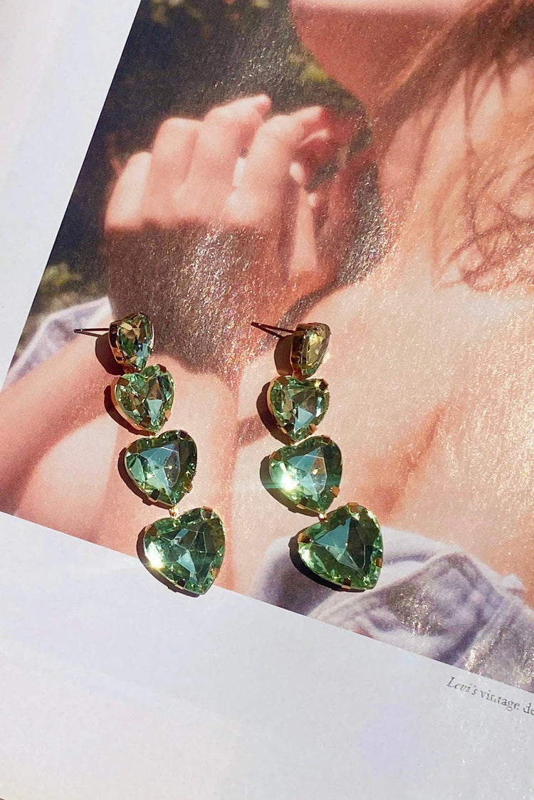 Days Of Love Earrings - Green ACCESSORIES Sage and Paije