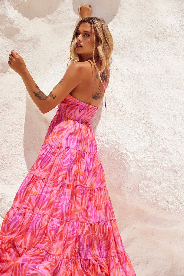 Dreamy Sun Maxi Dress - Pink Multi DRESSES Sage and Paije