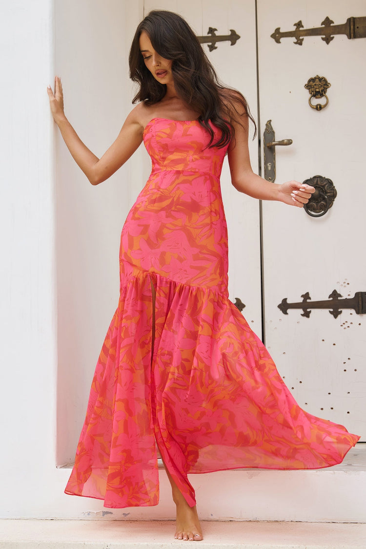 Carnival Colors Maxi Dress - Red DRESSES Sage and Paije