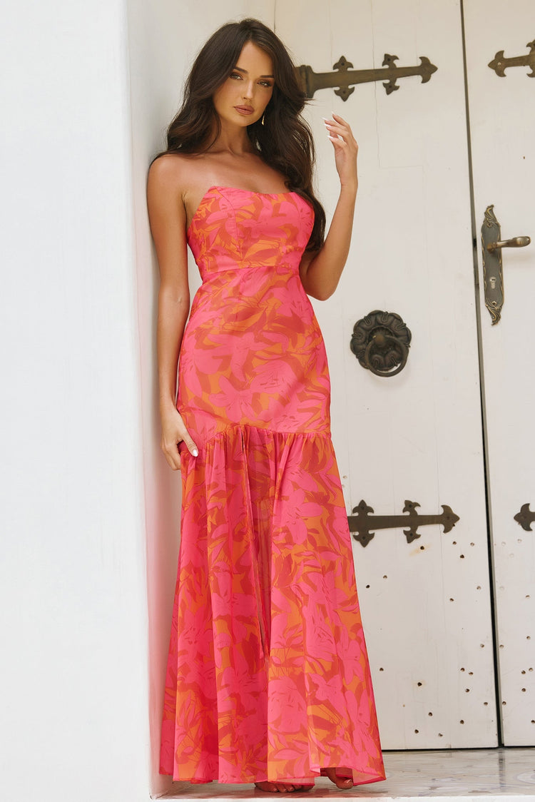 Carnival Colors Maxi Dress - Red DRESSES Sage and Paije