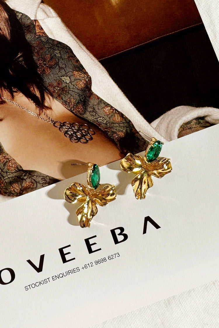 Verdant Muse Earrings - Green ACCESSORIES Sage and Paije