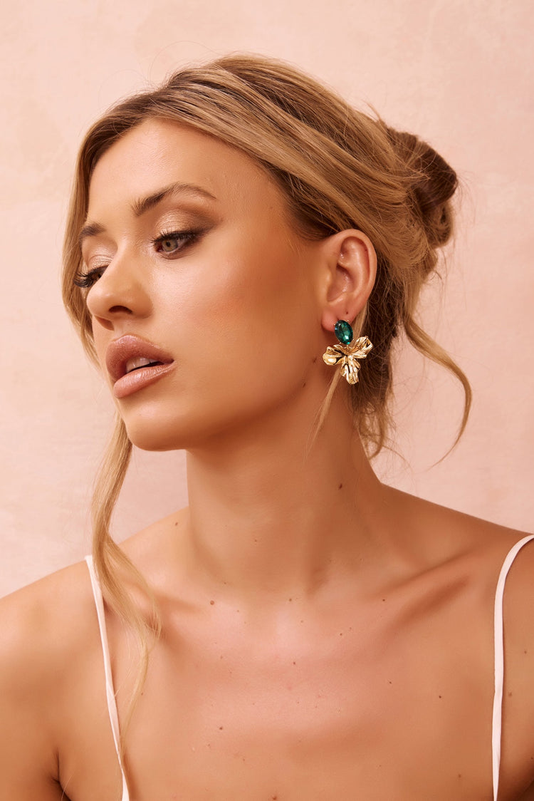 Verdant Muse Earrings - Green ACCESSORIES Sage and Paije