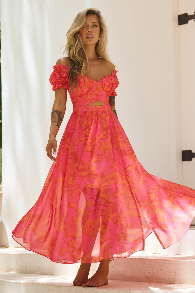 Sunset Serenade Maxi Dress - Pink Multi DRESSES Sage and Paije