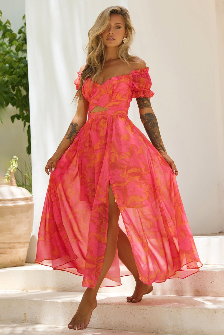 Sunset Serenade Maxi Dress - Pink Multi DRESSES Sage and Paije