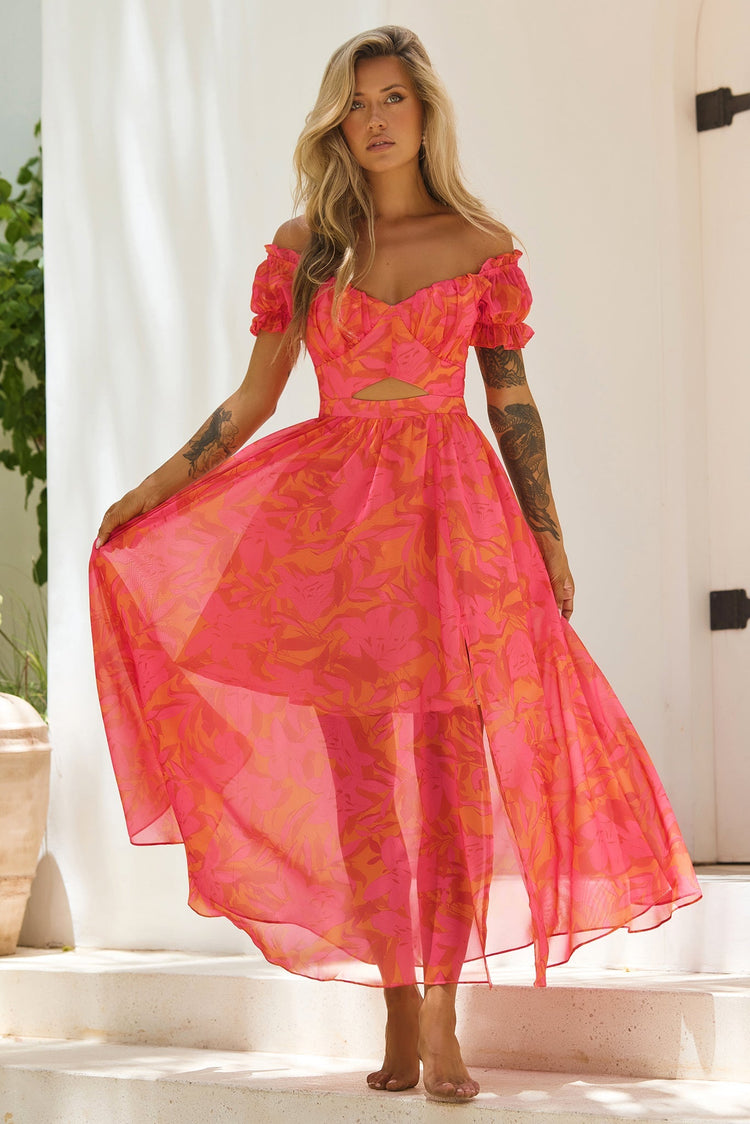 Sunset Serenade Maxi Dress - Pink Multi DRESSES Sage and Paije