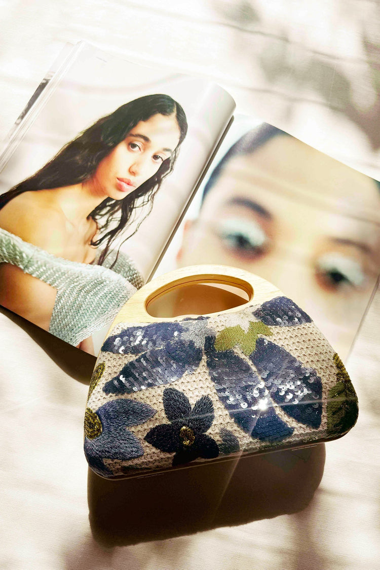 Sweet Dreamer Clutch Bag - Blue ACCESSORIES Sage and Paije