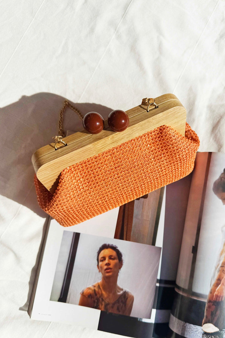 Dixie Clutch Bag - Orange ACCESSORIES Sage and Paije