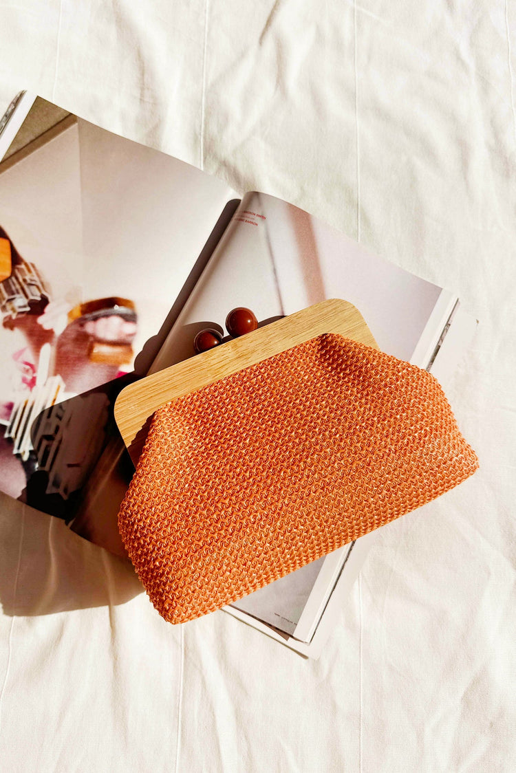 Dixie Clutch Bag - Orange ACCESSORIES Sage and Paije