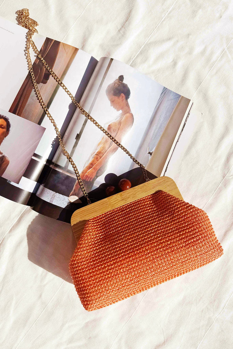 Dixie Clutch Bag - Orange ACCESSORIES Sage and Paije