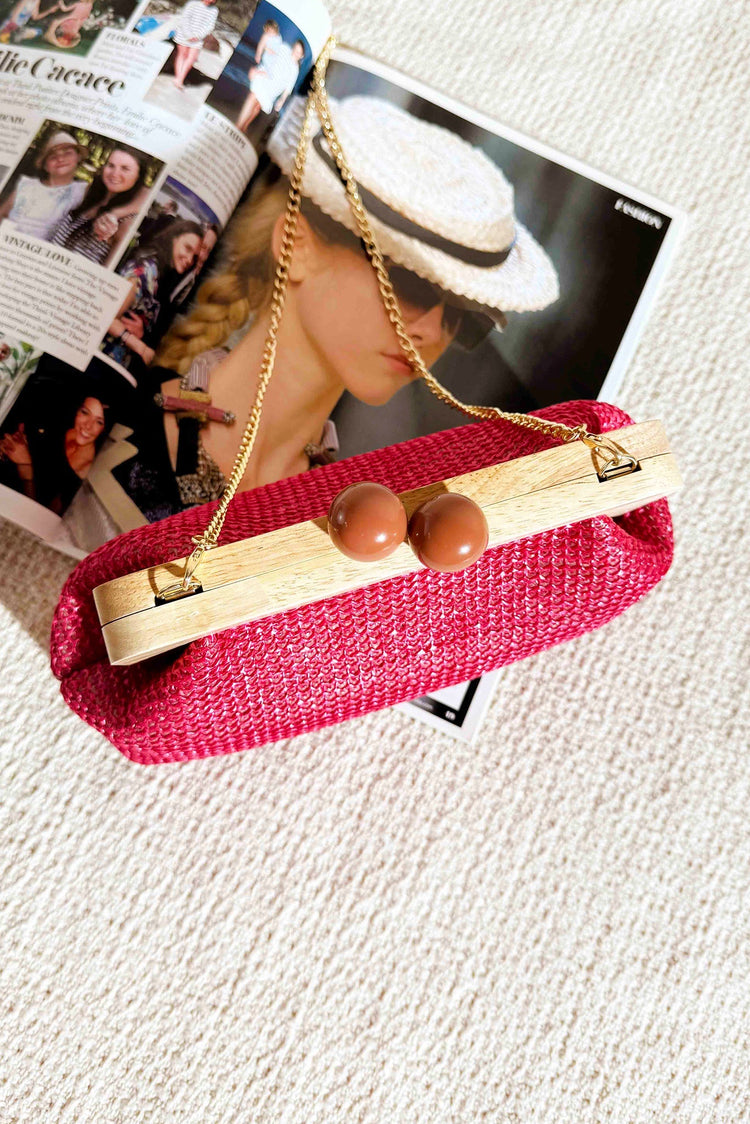 Quentin Clutch Bag - Hot Pink ACCESSORIES Sage and Paije