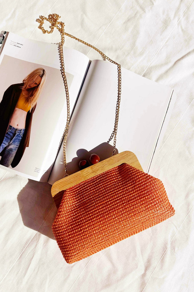 Dixie Clutch Bag - Orange ACCESSORIES Sage and Paije
