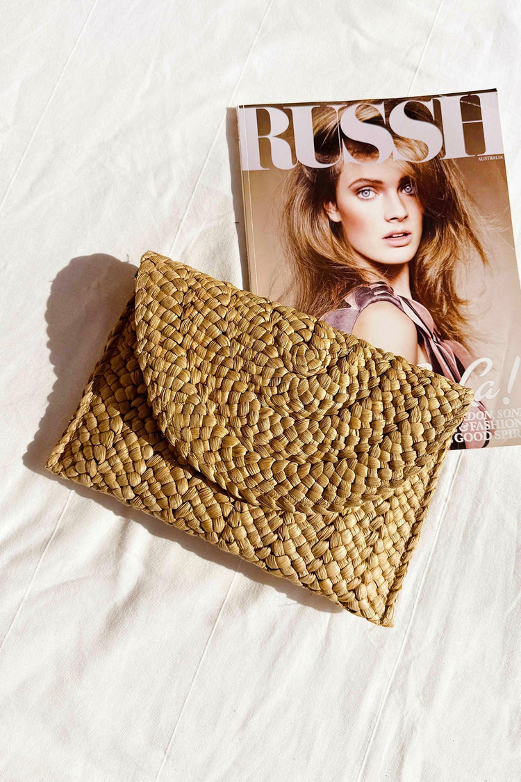 Rosy Horizon Clutch Bag - Beige ACCESSORIES Sage and Paije