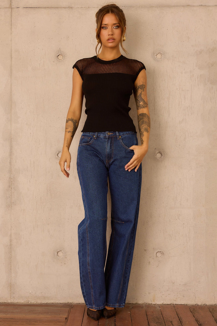 Starlit Dreams Knit Top - Black TOPS Sage and Paije