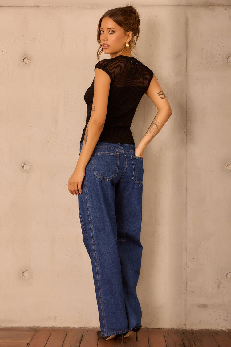 Starlit Dreams Knit Top - Black TOPS Sage and Paije