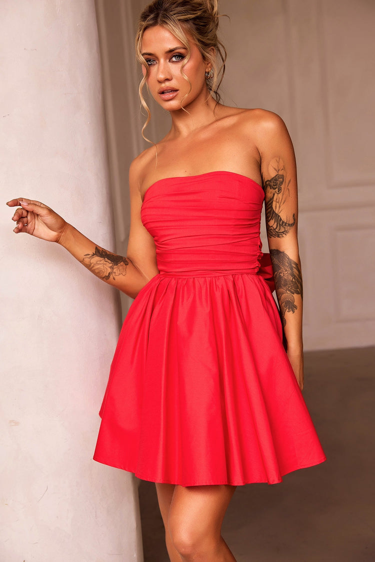 Sugar Crush Mini Dress - Red DRESSES Sage and Paije