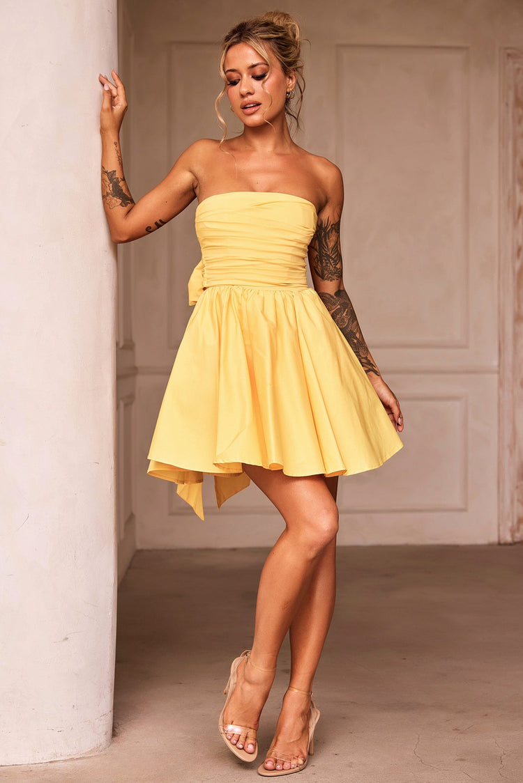 Sugar Crush Mini Dress - Yellow DRESSES Sage and Paije