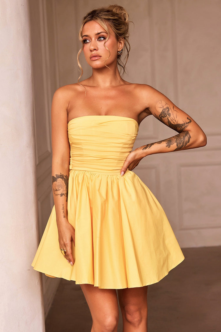 Sugar Crush Mini Dress - Yellow DRESSES Sage and Paije