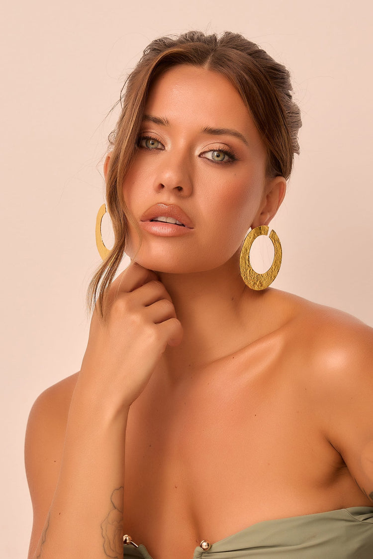 Vera Hoop Earrings - Gold ACCESSORIES Sage and Paije