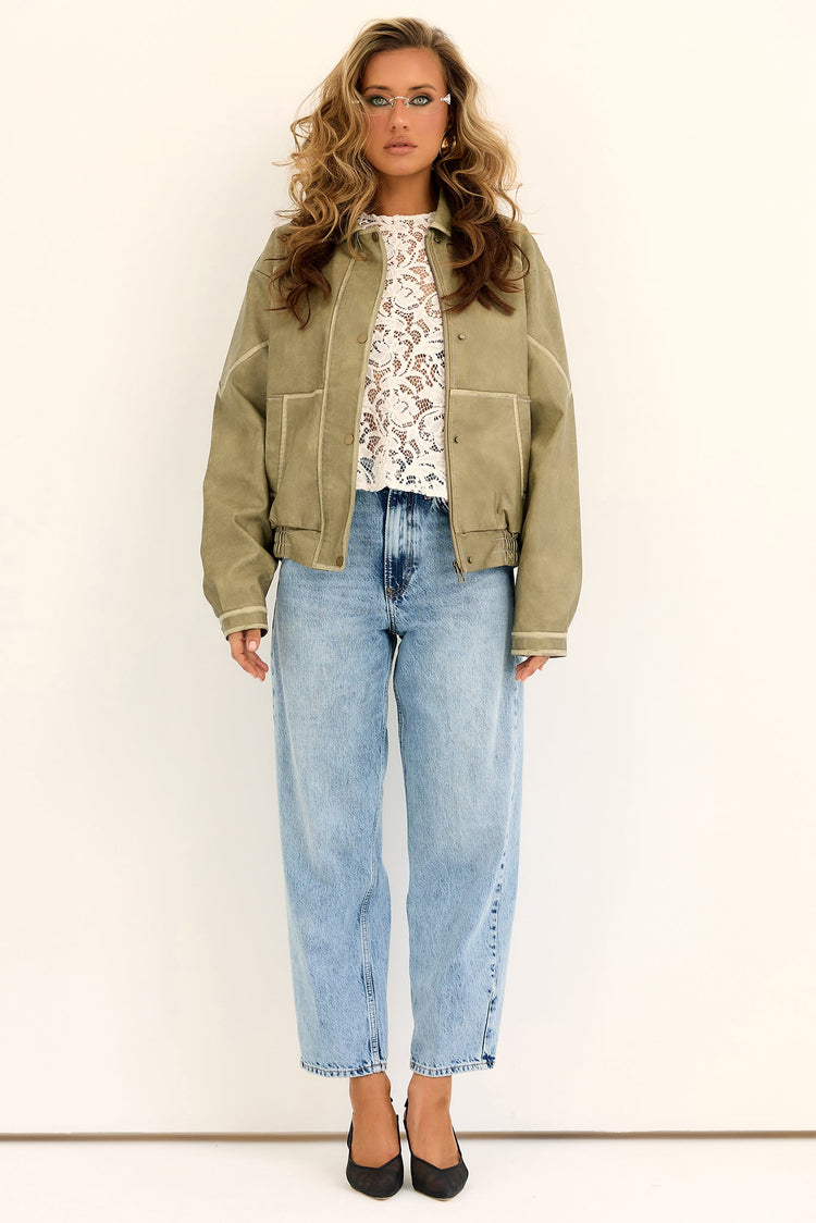 Cozy Opal Vegan Jacket - Khaki