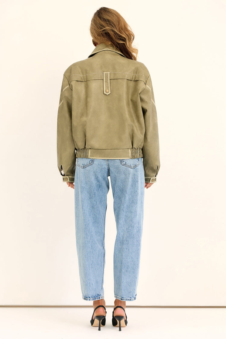 Cozy Opal Vegan Jacket - Khaki