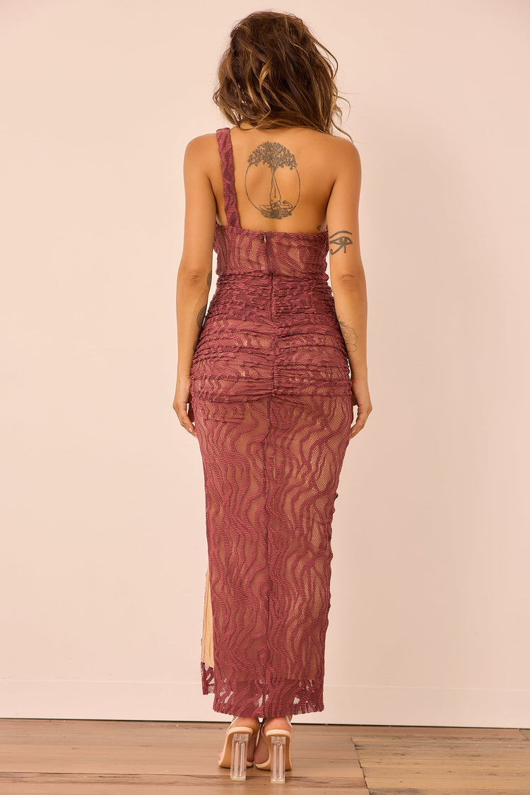 Spotlight Lace Maxi Dress - Cocoa