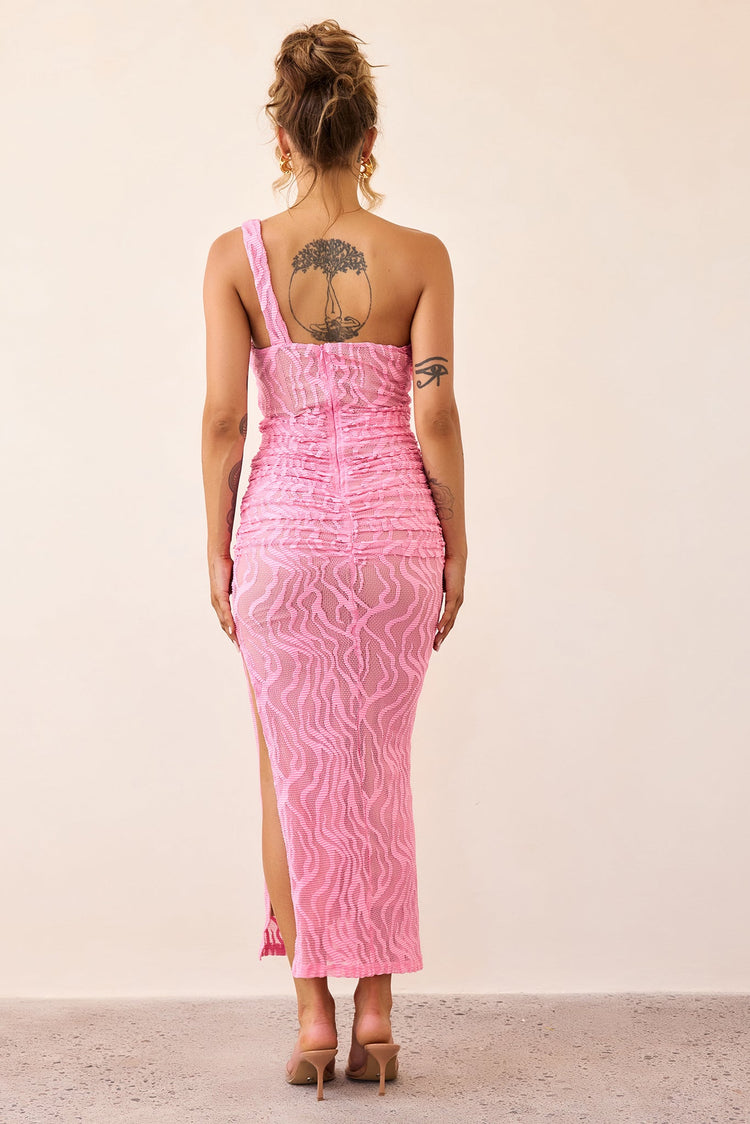 Spotlight Lace Maxi Dress - Pink-DRESSES