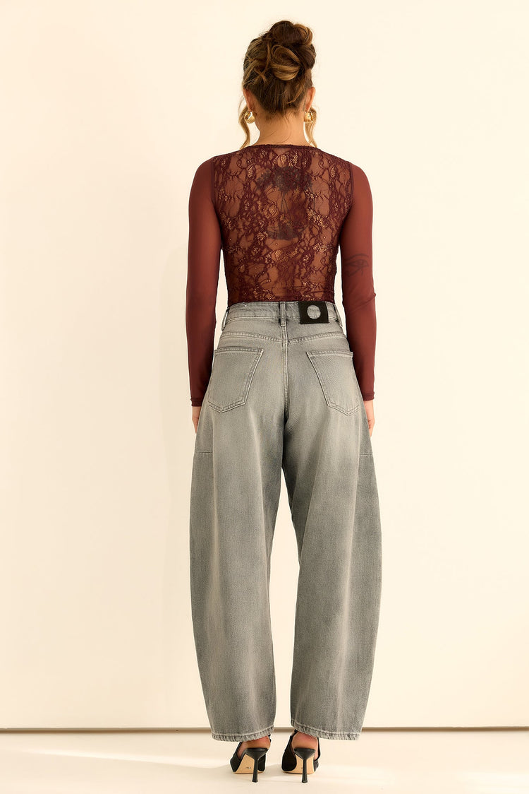 Riviera Lace Top - Chocolate