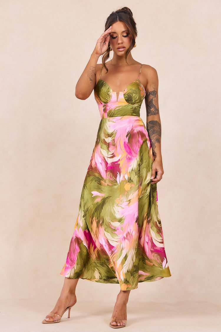 Send Love Maxi Dress - Purple Multi