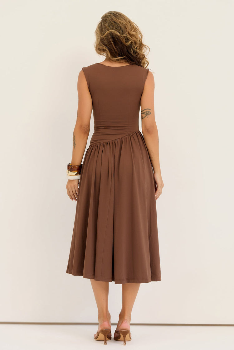 Meadowline Jersey Midi Dress - Brown