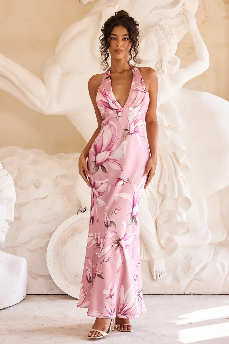 Bloom Baby Satin Maxi Dress - Blush