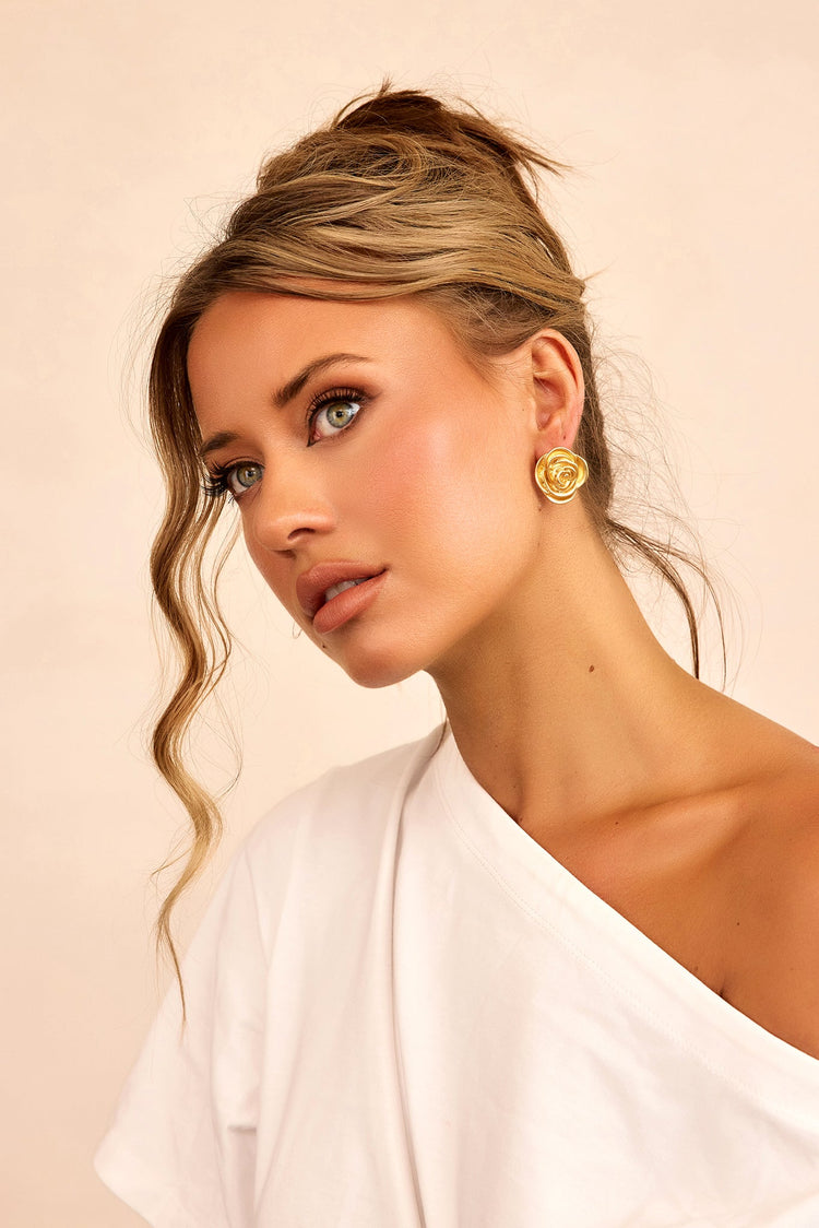 Rose Reverie Earrings - Gold