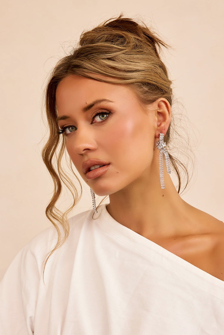 Twirl Midnight Drop Earrings - Clear-ACCESSORIES