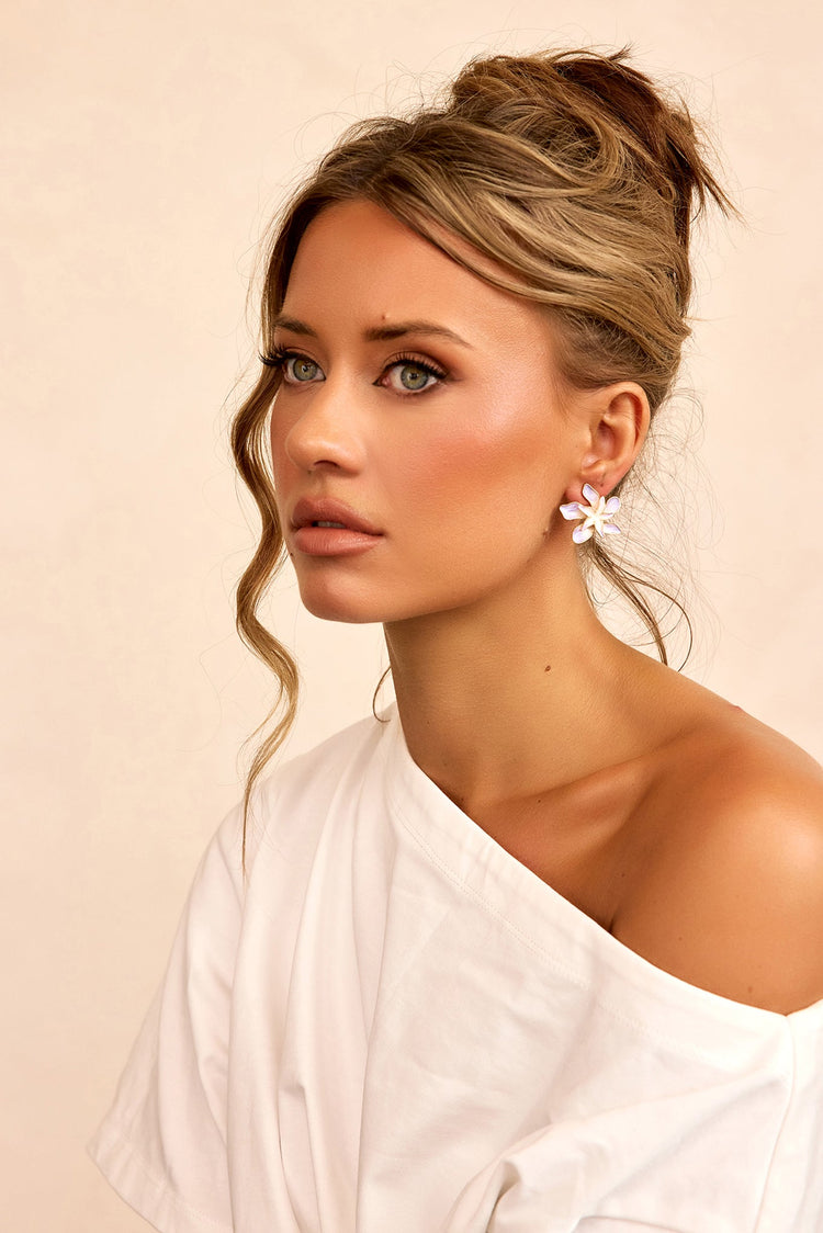 Moon Light Earrings - Purple-ACCESSORIES