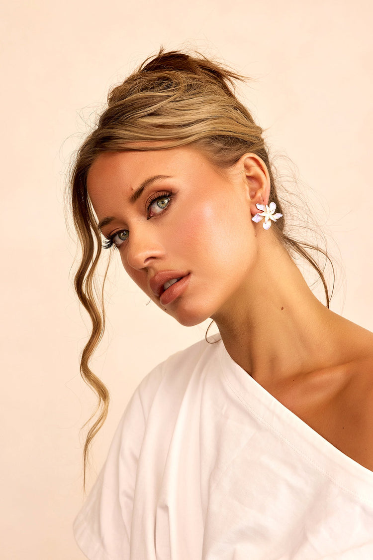Moon Light Earrings - Purple-ACCESSORIES