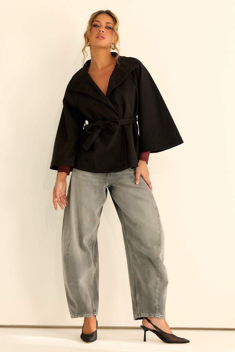 Elysian Wrap Jacket - Black