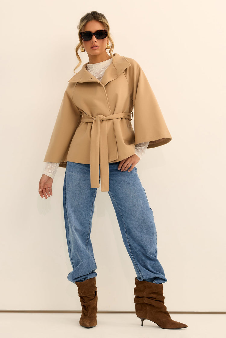 Elysian Wrap Jacket - Camel