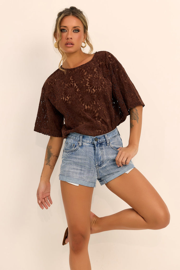 Arden Denim Shorts - Washed Blue
