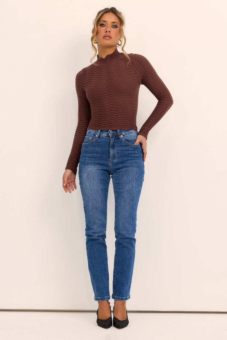 Coastal Ease Denim Jeans - Washed Blue