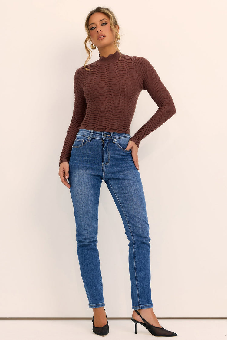 Coastal Ease Denim Jeans - Washed Blue