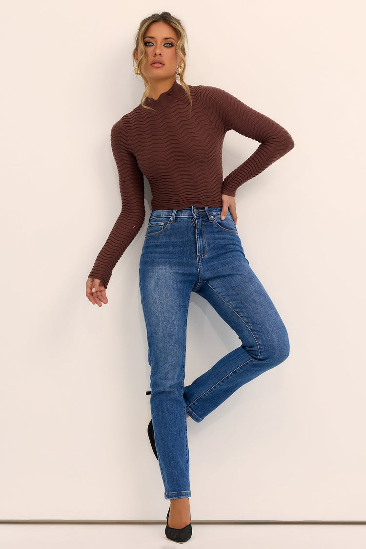 Coastal Ease Denim Jeans - Washed Blue