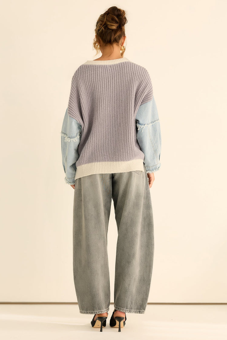 Silverwood Knit Sweater - Grey Blue