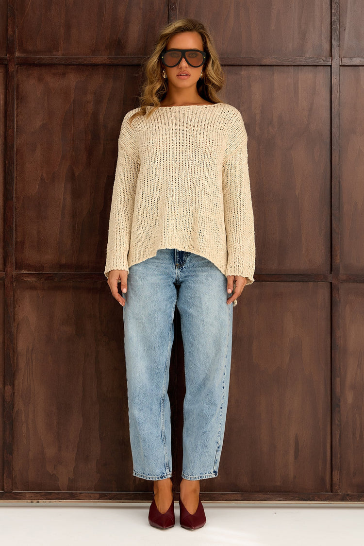 Driftwood Knit Sweater - Beige