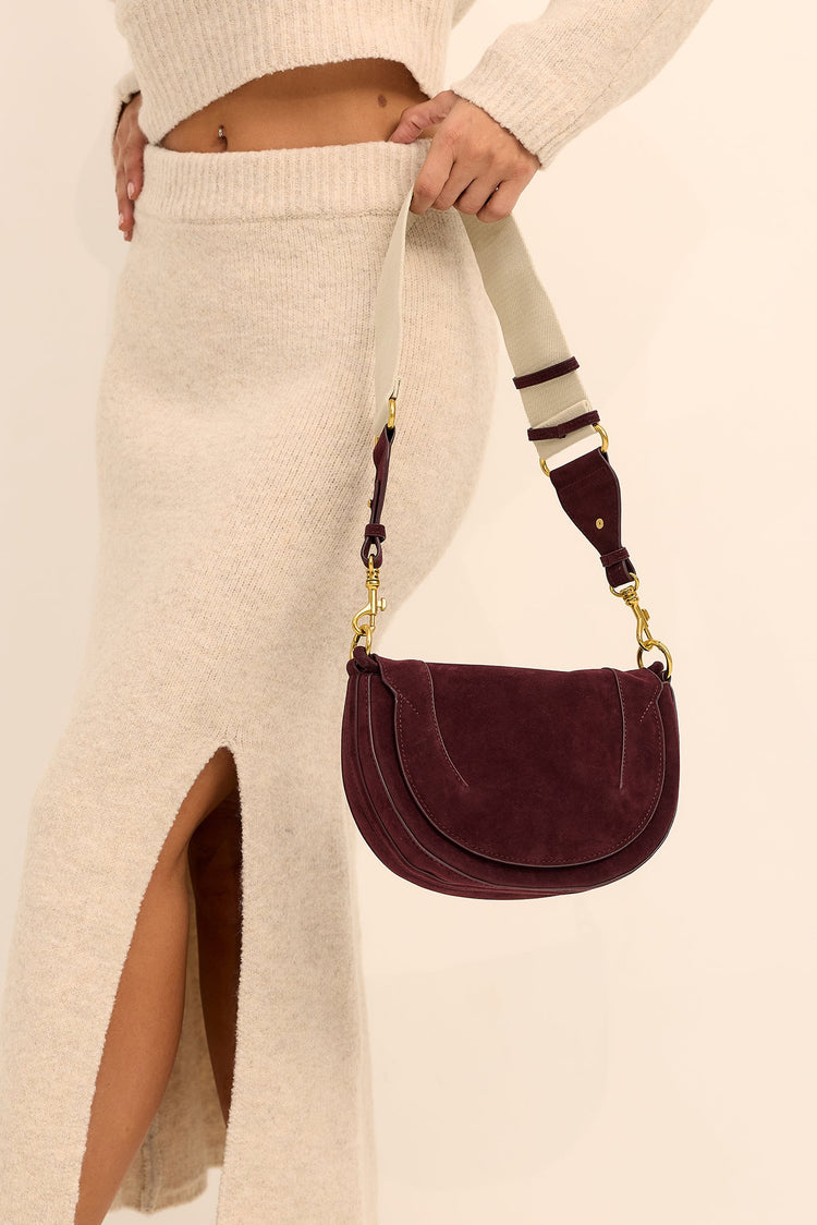 Merlot Crescent Bag - Wine
