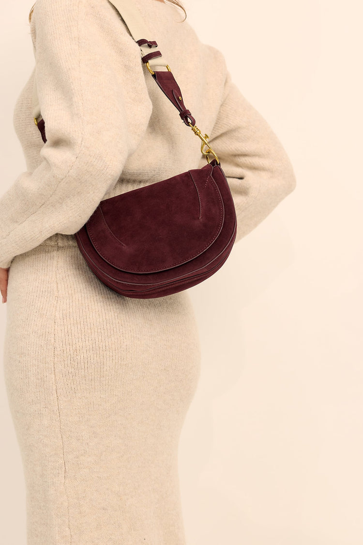Merlot Crescent Bag - Wine