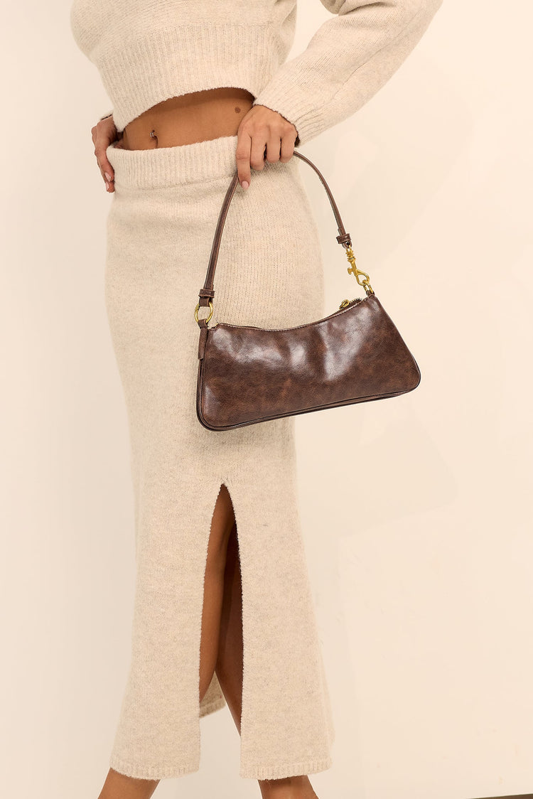 Chestnut Muse Vegan Leather Bag - Brown