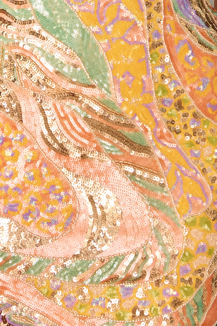 Chromatic Reverie Sequin Mini Skirt - Yellow Multi