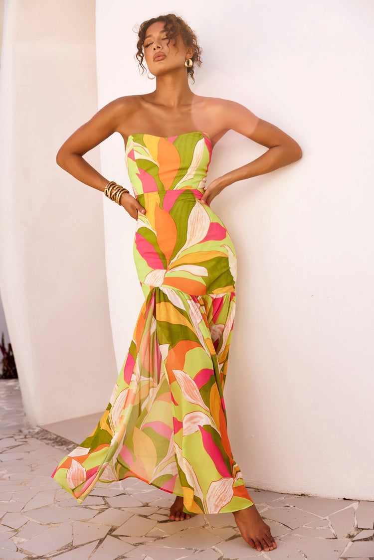All For Her Maxi Dress - Green Multi for women