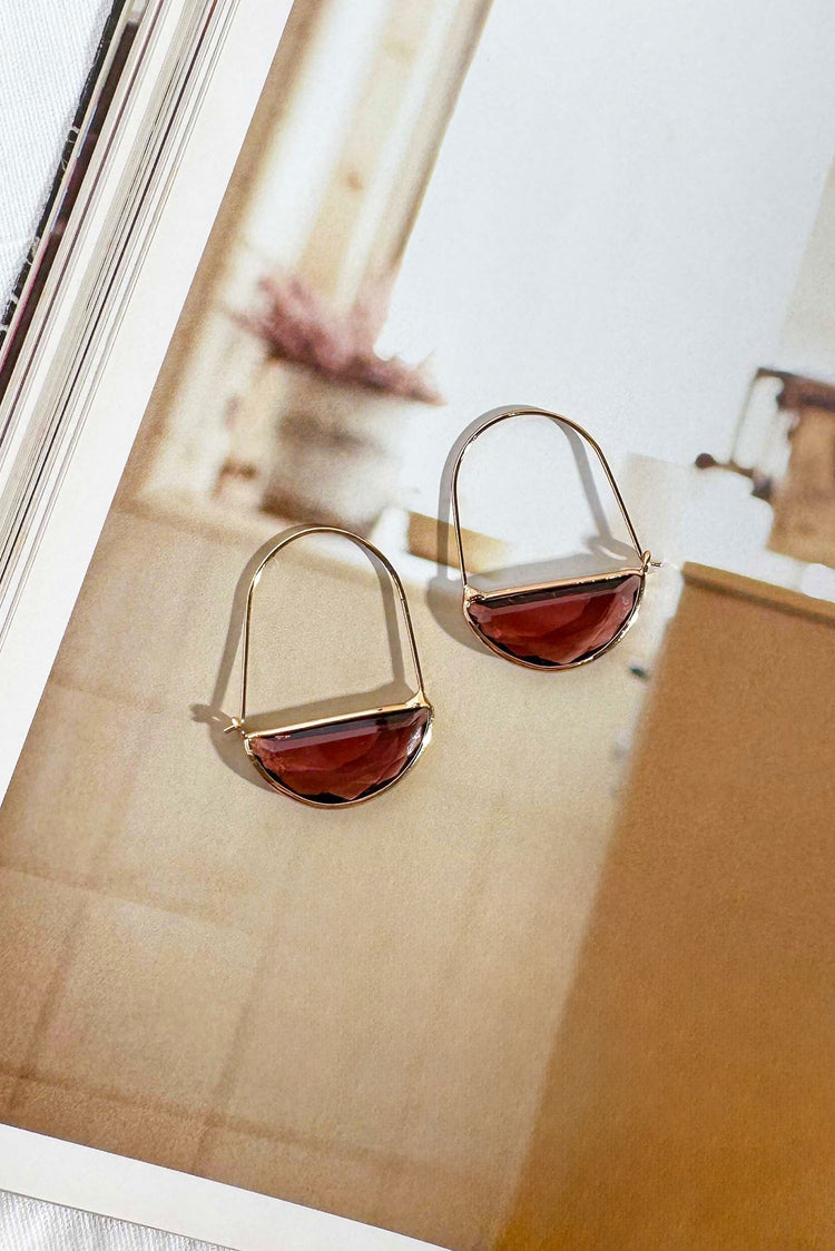 Amber Tide Earrings - Wine for women