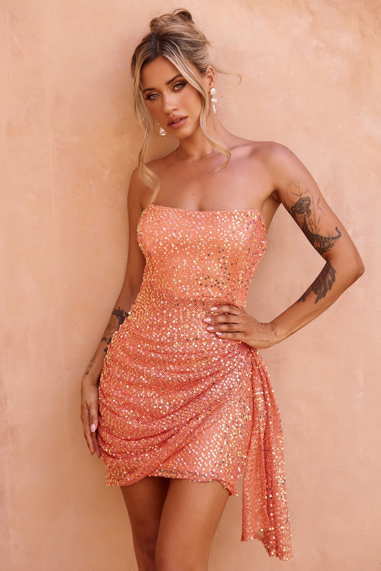 Art Of Love Mini Dress - Orange for women
